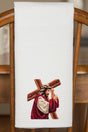 Faux Yarn Jesus At The Cross Waffle Kitchen Towel - Wholesale Accessory Market