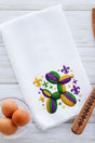 Faux Yarn Mardi Gras Balloon Dog Waffle Kitchen Towel - Wholesale Accessory Market