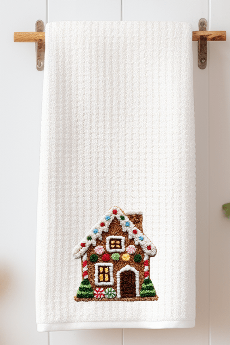Faux Yarn Merry Manor Waffle Kitchen Towel - Wholesale Accessory Market