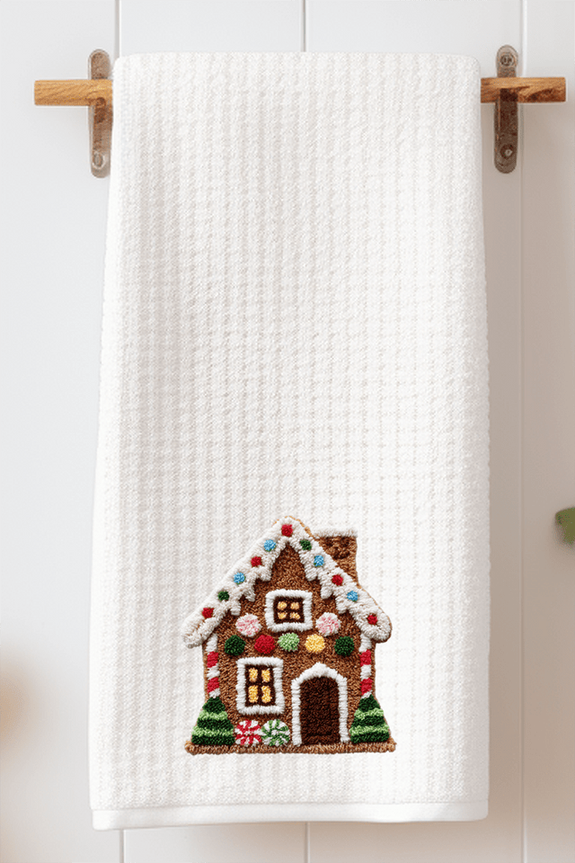 Faux Yarn Merry Manor Waffle Kitchen Towel - Wholesale Accessory Market