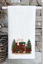 Faux Yarn Mistletoe Express Waffle Kitchen Towel - Wholesale Accessory Market