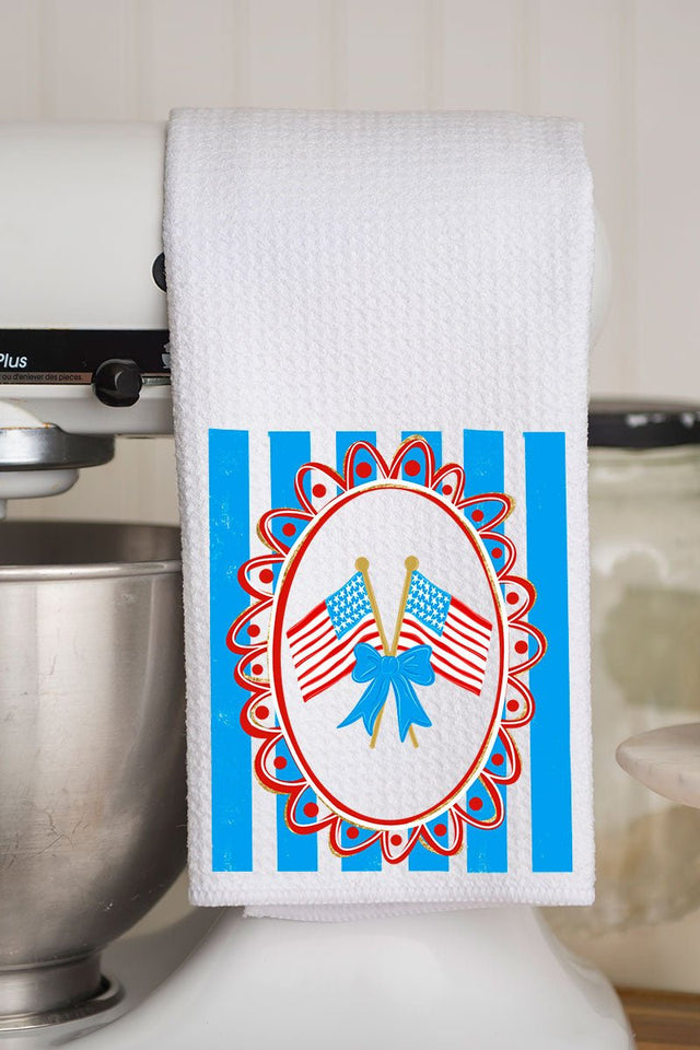 Freedom Flags Forever Waffle Kitchen Towel - Wholesale Accessory Market