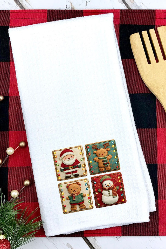 Gang's All Here Christmas Waffle Kitchen Towel - Wholesale Accessory Market