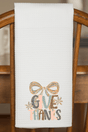 Give Thanks Coquette Waffle Kitchen Towel - Wholesale Accessory Market