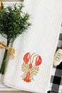 Glitzy Crawfish Coquette Bow Waffle Kitchen Towel - Wholesale Accessory Market