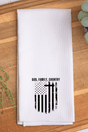 God, Family, Country Waffle Kitchen Towel - Wholesale Accessory Market