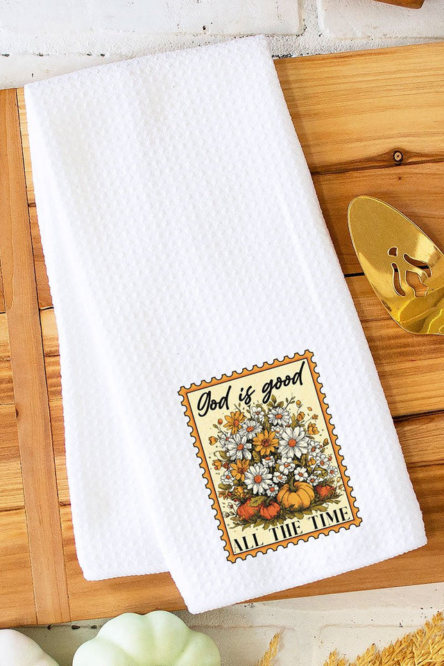 God Is Good Stamp Waffle Kitchen Towel - Wholesale Accessory Market