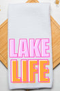 Golden Hour Lake Life Waffle Kitchen Towel - Wholesale Accessory Market