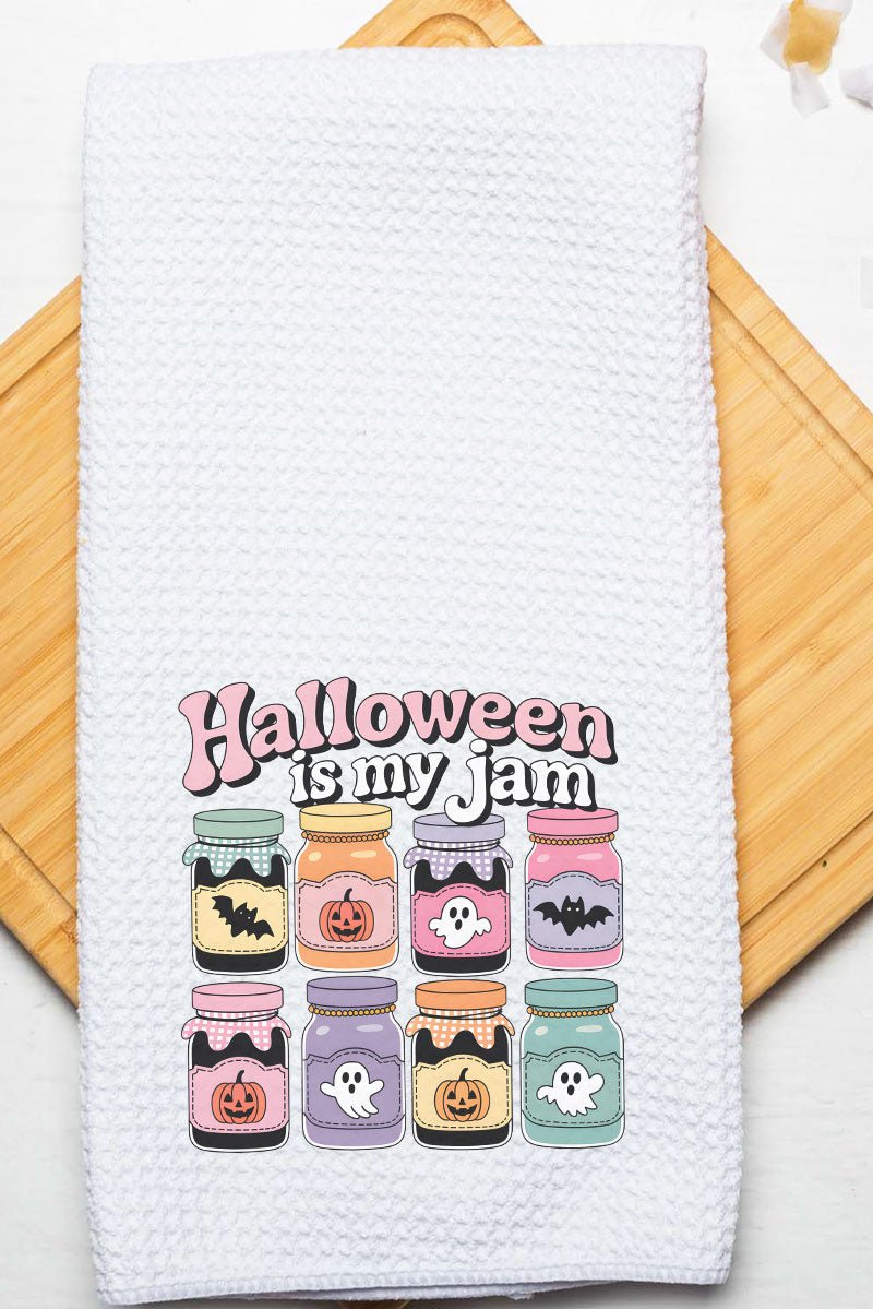 Halloween Is My Jam Waffle Kitchen Towel - Wholesale Accessory Market