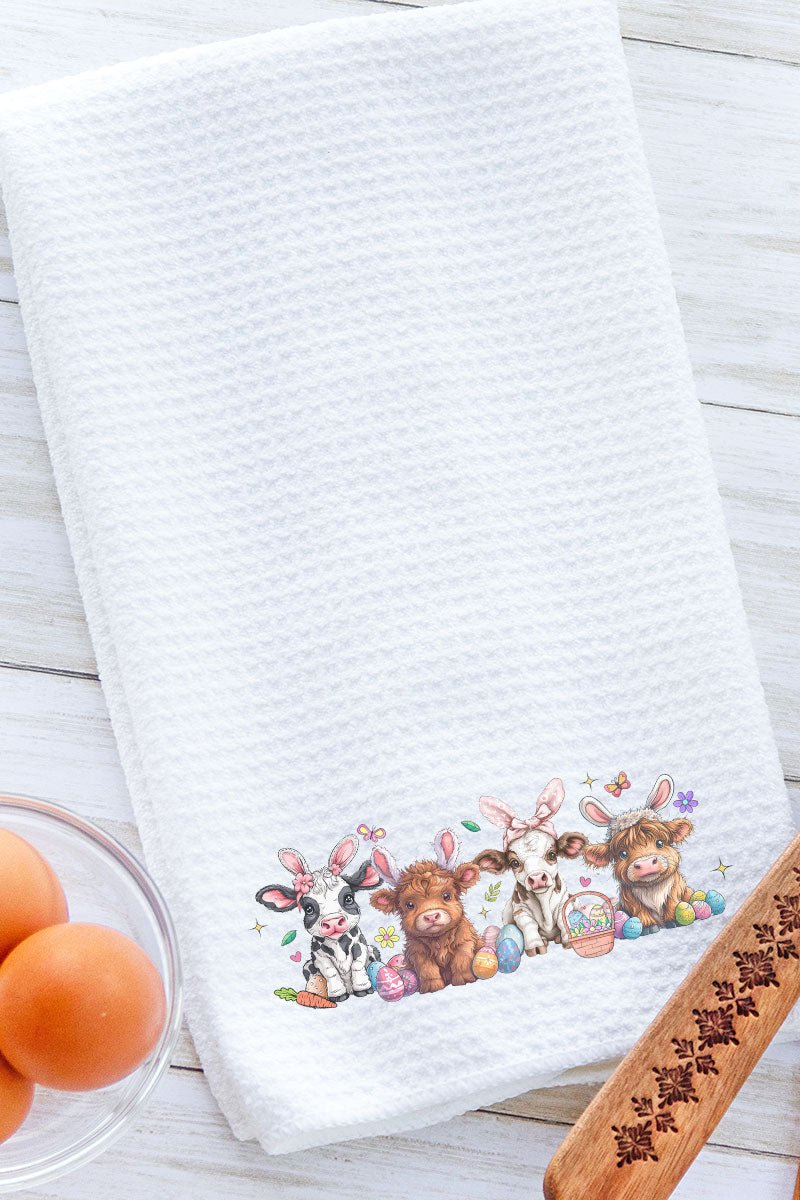 Highland Egg Hunt Waffle Kitchen Towel - Wholesale Accessory Market