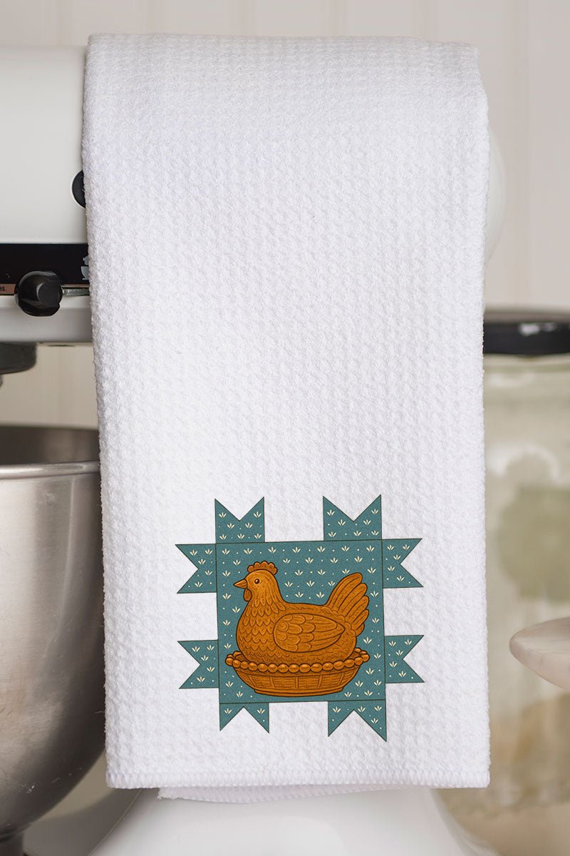 Homestead Hen Waffle Kitchen Towel - Wholesale Accessory Market