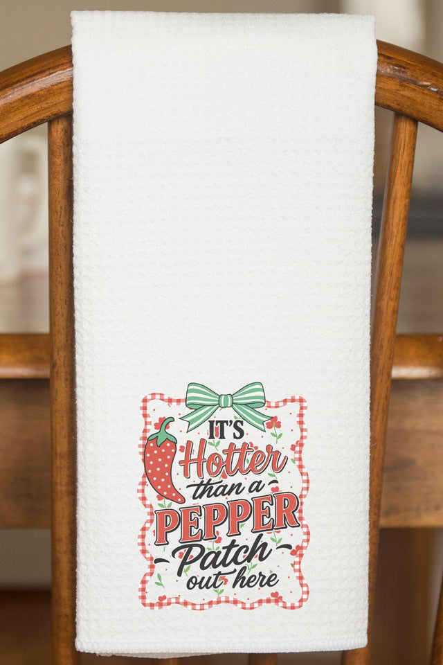Hotter Than A Pepper Patch Waffle Kitchen Towel - Wholesale Accessory Market