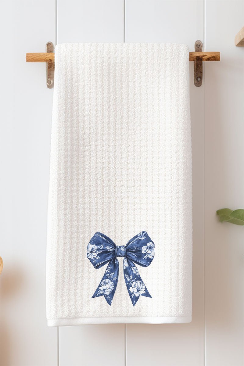 Blue Bow Tea Towel Blue Bow Tea Towel