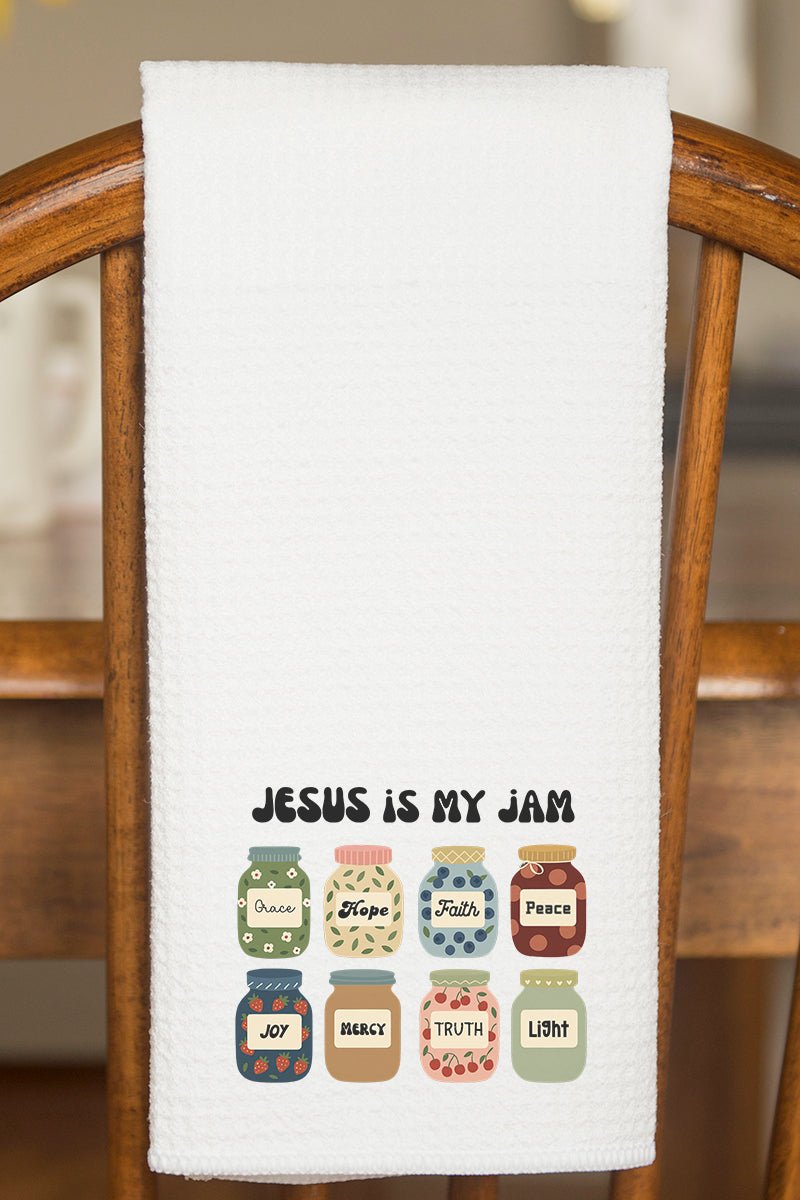 Jesus Is My Jam Waffle Kitchen Towel - Wholesale Accessory Market