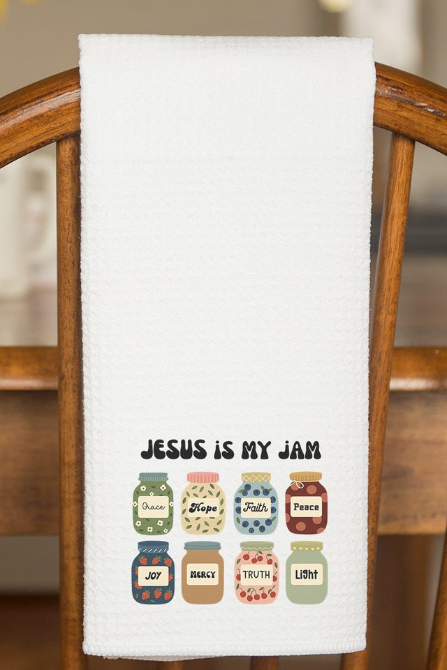 Jesus Is My Jam Waffle Kitchen Towel - Wholesale Accessory Market
