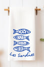 Les Sardines Waffle Kitchen Towel - Wholesale Accessory Market