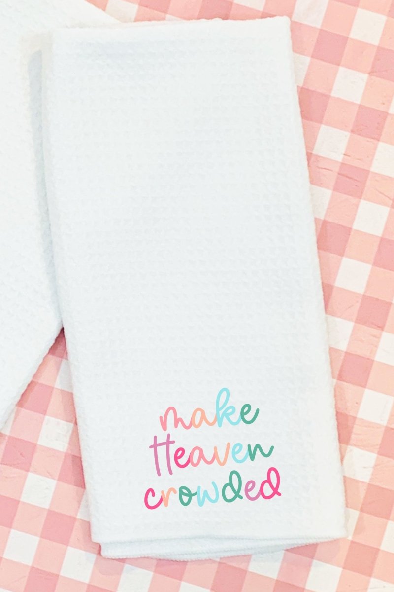 Make Heaven Crowded Waffle Kitchen Towel - Wholesale Accessory Market