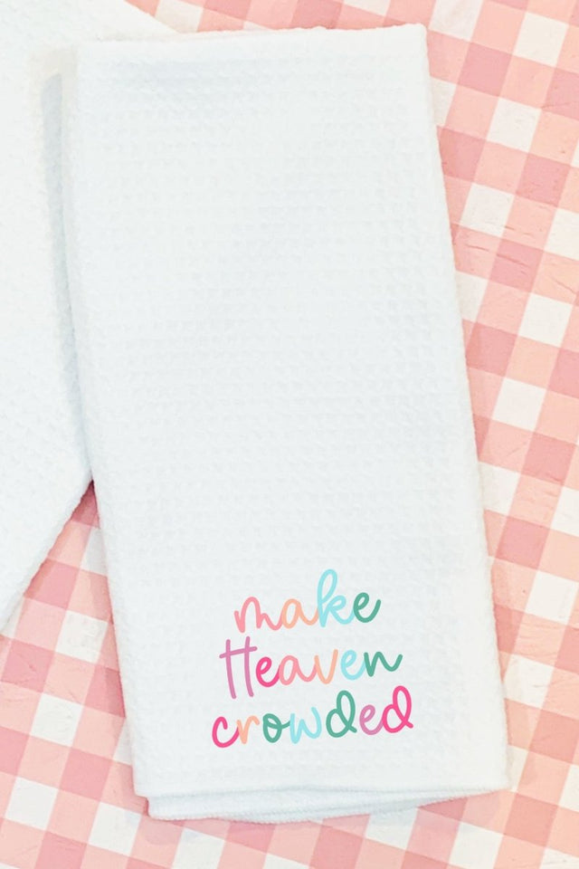 Make Heaven Crowded Waffle Kitchen Towel - Wholesale Accessory Market