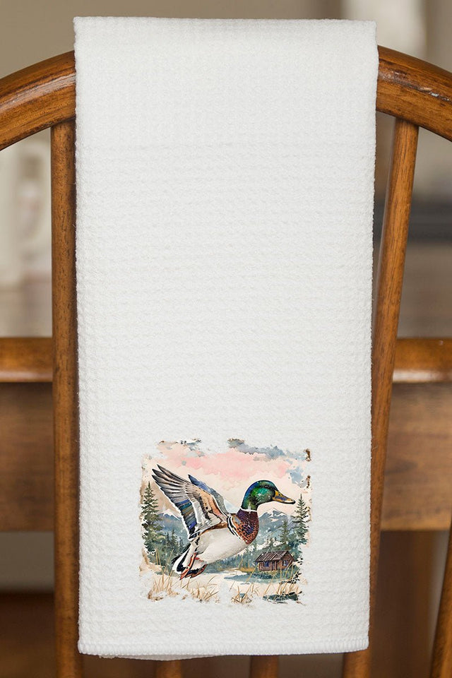 Mallard Mountains Waffle Kitchen Towel - Wholesale Accessory Market