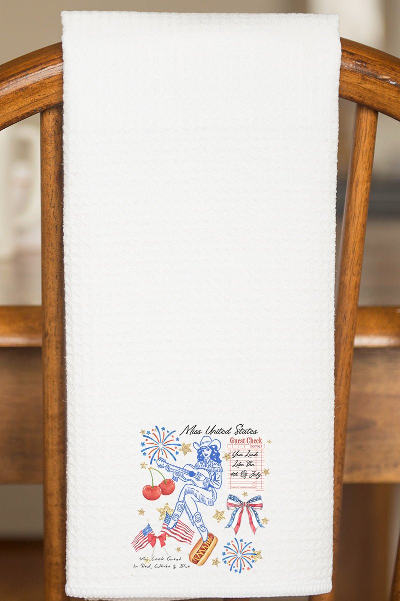 Miss United States Waffle Kitchen Towel - Wholesale Accessory Market