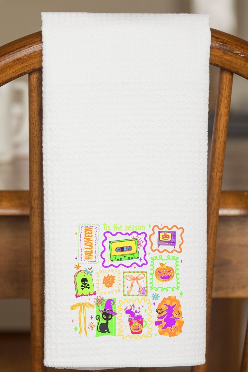 Neon All Hallow's Eve Waffle Kitchen Towel - Wholesale Accessory Market