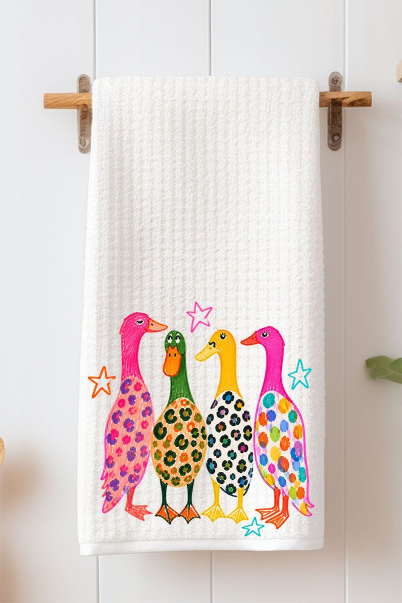 Neon Quack Pack Waffle Kitchen Towel - Wholesale Accessory Market