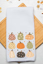 Patchwork Pumpkin Parade Waffle Kitchen Towel - Wholesale Accessory Market