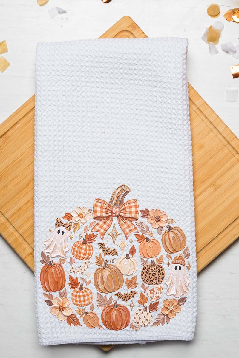 Pumpkin Patch Palette Waffle Kitchen Towel - Wholesale Accessory Market