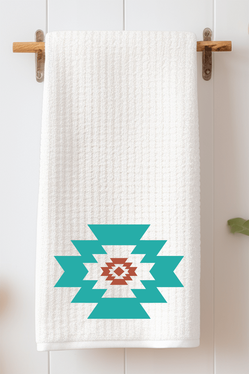 Punchy Aztec Waffle Kitchen Towel - Wholesale Accessory Market