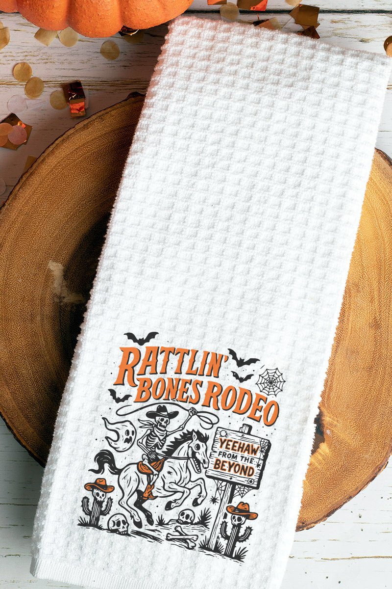 Rattlin' Bones Rodeo Waffle Kitchen Towel - Wholesale Accessory Market
