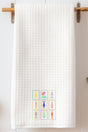 Sea Life Stamps Waffle Kitchen Towel - Wholesale Accessory Market