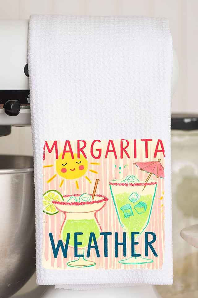 Sip The Sunshine Margarita Weather Waffle Kitchen Towel - Wholesale Accessory Market