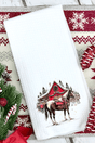 Snowy Stable Christmas Waffle Kitchen Towel - Wholesale Accessory Market