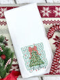 Stacked Holly Merry Christmas Tree Waffle Kitchen Towel - Wholesale Accessory Market