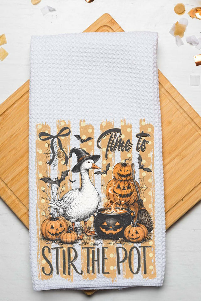 Stir the Pot Goose Waffle Kitchen Towel - Wholesale Accessory Market
