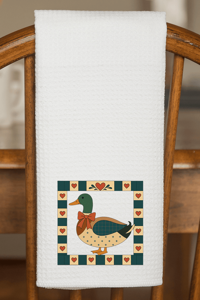 Sunday Mallard Waffle Kitchen Towel - Wholesale Accessory Market