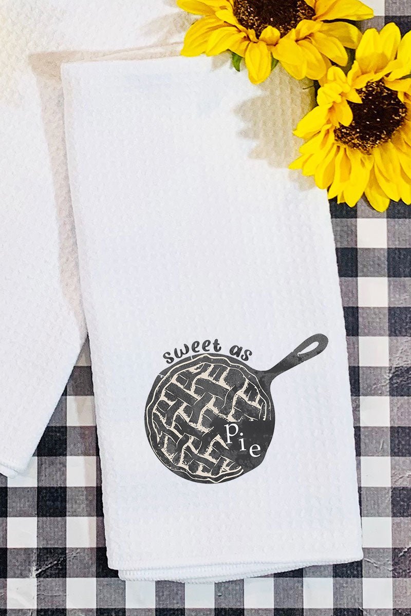 Sweet As Pie Waffle Kitchen Towel - Wholesale Accessory Market