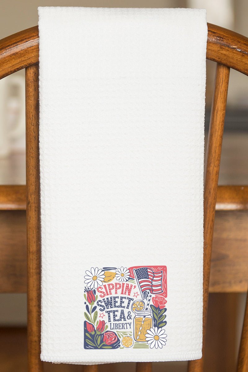 Sweet Tea & Liberty Waffle Kitchen Towel - Wholesale Accessory Market