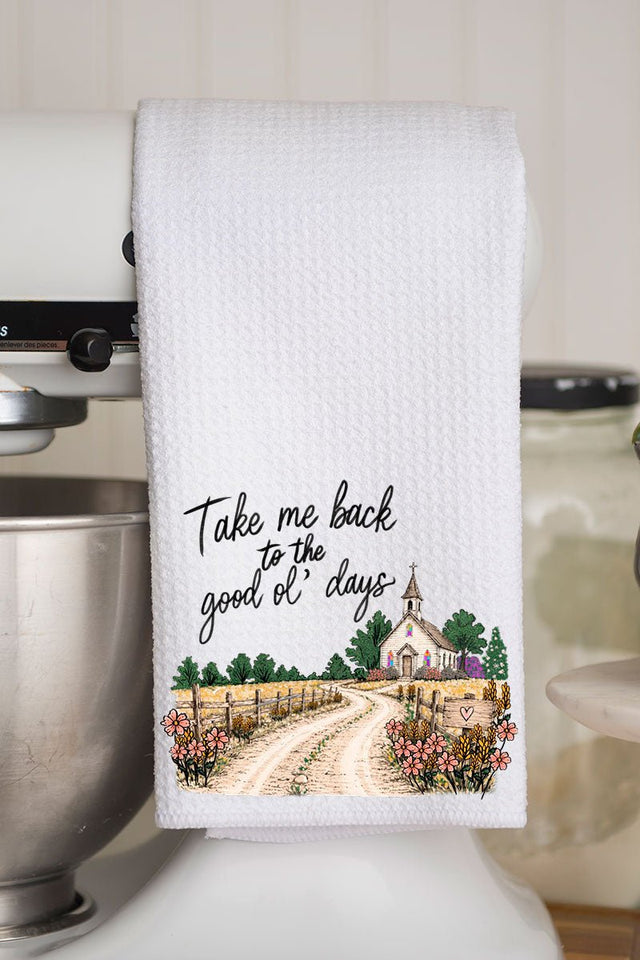 Take Me Back Waffle Kitchen Towel - Wholesale Accessory Market