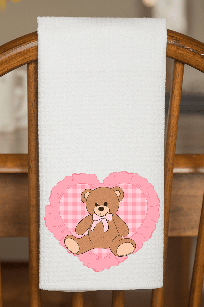 Tender Heart Waffle Kitchen Towel - Wholesale Accessory Market