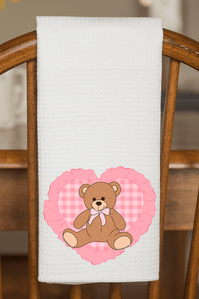 Tender Heart Waffle Kitchen Towel - Wholesale Accessory Market