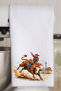 Vintage Rodeo Cowboy Waffle Kitchen Towel - Wholesale Accessory Market