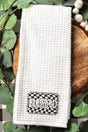 Wavy Checkered Blessed Waffle Kitchen Towel - Wholesale Accessory Market