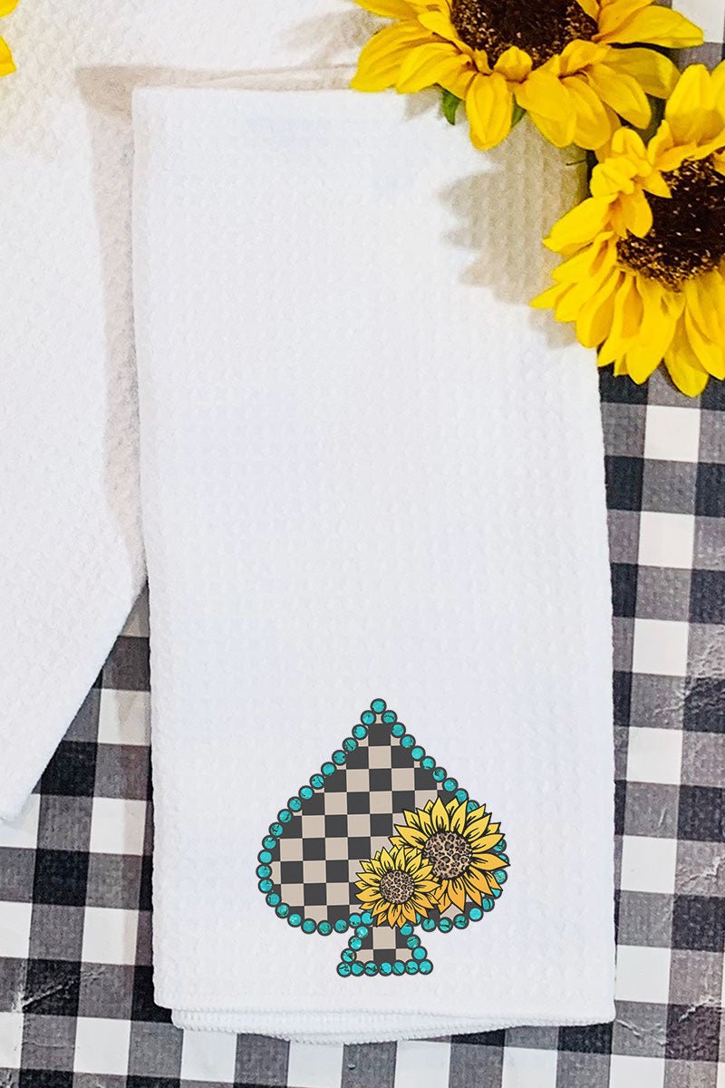 Wildflower Edge Waffle Kitchen Towel - Wholesale Accessory Market
