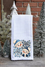 Winter Check Snowmen Waffle Kitchen Towel - Wholesale Accessory Market