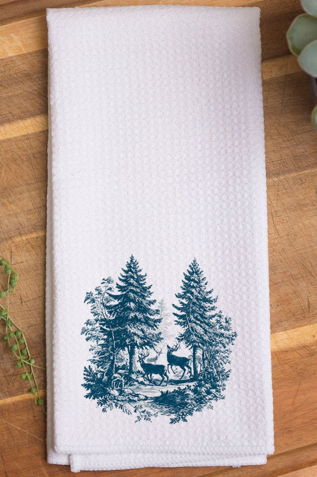 Woodland Buck Waffle Kitchen Towel - Wholesale Accessory Market