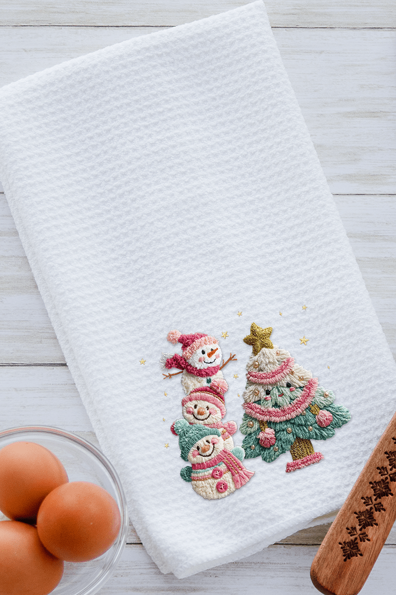 Yarnin' For Christmas Faux Yarn Waffle Kitchen Towel - Wholesale Accessory Market