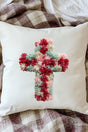 Faux Yarn Cross Decorative Pillow Cover - Wholesale Accessory Market