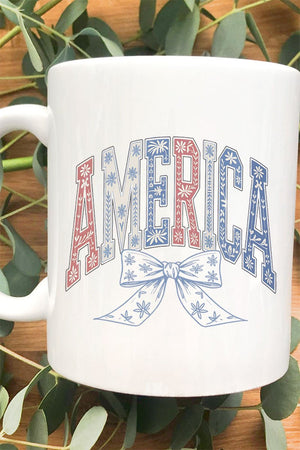 Arched America Floral Ceramic Mug - Wholesale Accessory Market