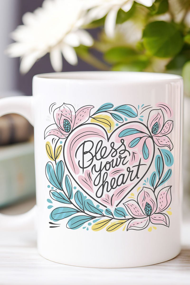 Blooming Bless Your Heart Ceramic Mug - Wholesale Accessory Market